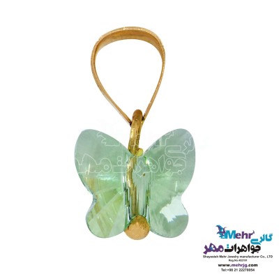 آویز طلا - سنگ سواروسکی پروانه
