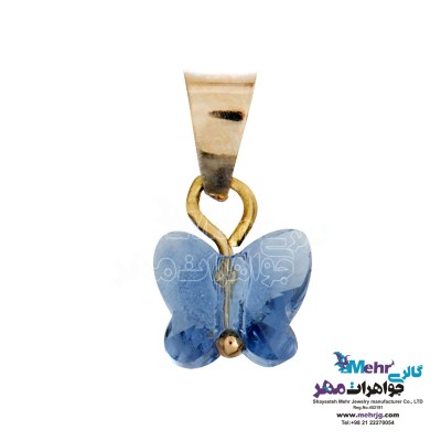 آویز طلا - سنگ سواروسکی پروانه