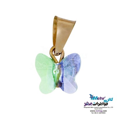 آویز طلا - سنگ سواروسکی پروانه