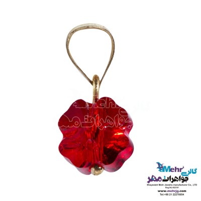 آویز طلا - سنگ سواروسکی گل