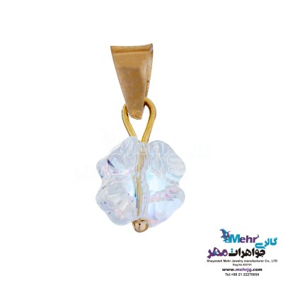 آویز طلا - سنگ سواروسکی گل