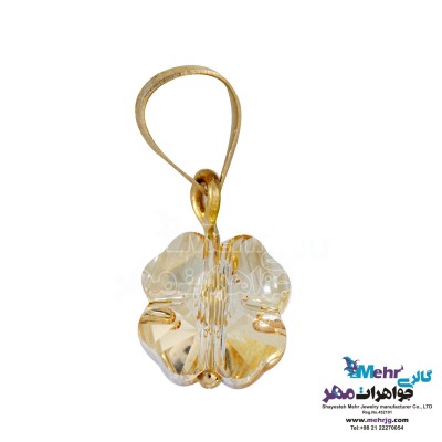 آویز طلا - سنگ سواروسکی گل