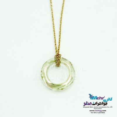 گردنبند طلا - سنگ سواروسکی رینگ