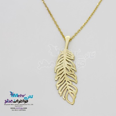 گردنبند طلا - طرح پر