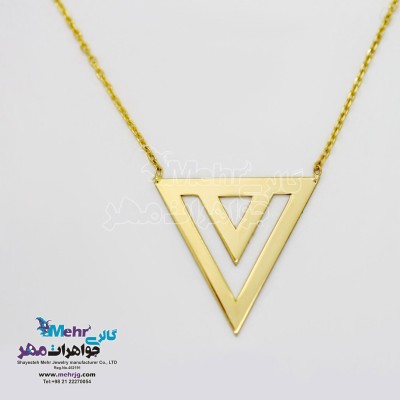 گردنبند طلا - طرح هندسی