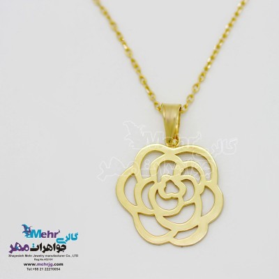 آویز طلا - طرح گل
