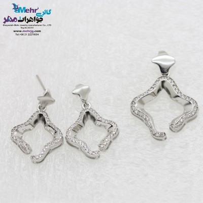 نیم ست طلا - آویز و گوشواره - طرح ون‌ کلیف