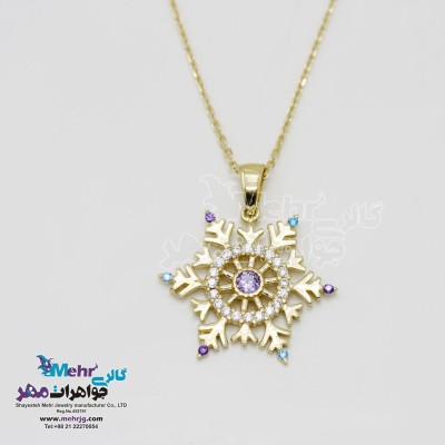 آویز طلا - طرح برف