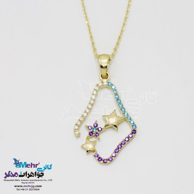 آویز طلا - طرح کیهانی
