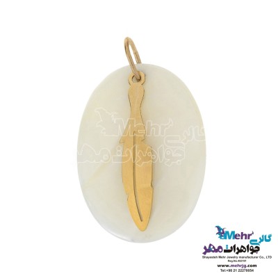 آویز طلا - طرح پر