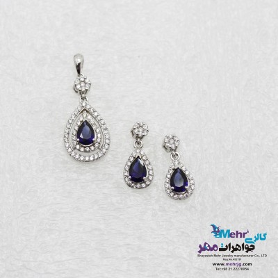 نیم ست طلا - آویز و گوشواره - طرح اشک