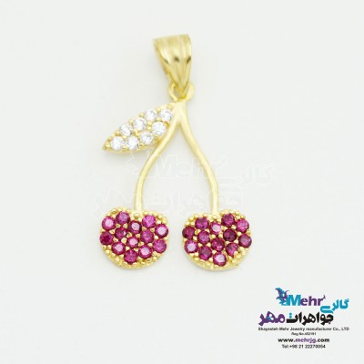 آویز طلا - طرح گیلاس