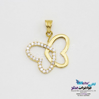 آویز طلا - طرح پروانه
