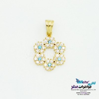 آویز طلا - طرح گل