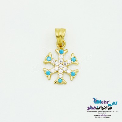 آویز طلا - طرح برف