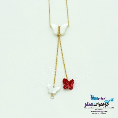 گردنبند طلا - طرح پروانه