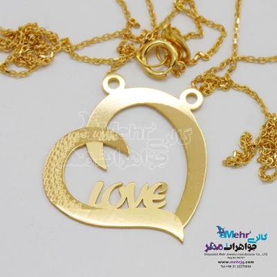 گردنبند طلا - طرح قلب