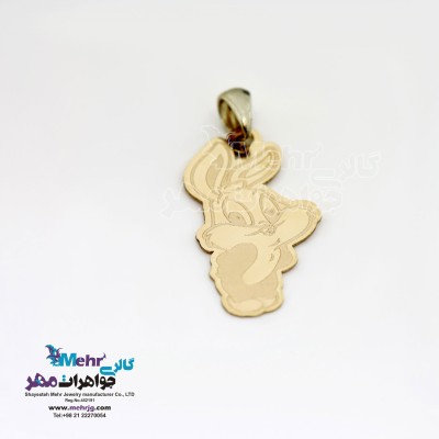 آویز طلا - طرح خرگوش باگز بانی
