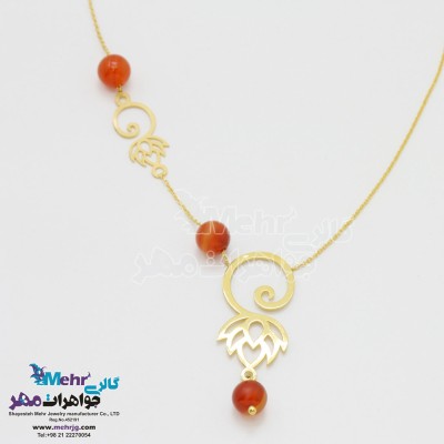 گردنبند طلا - طرح لوتوس