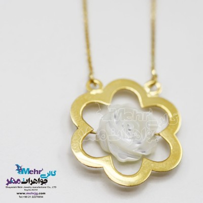 گردنبند طلا - طرح گل