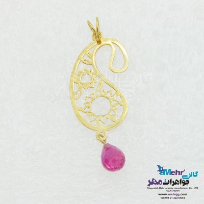 آویز طلا - طرح بته جقه