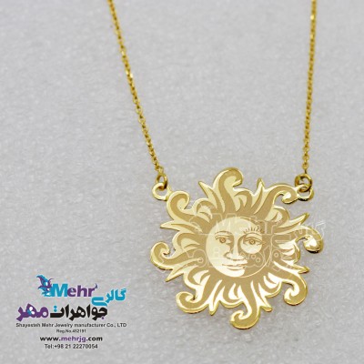 گردنبند طلا - طرح خورشید