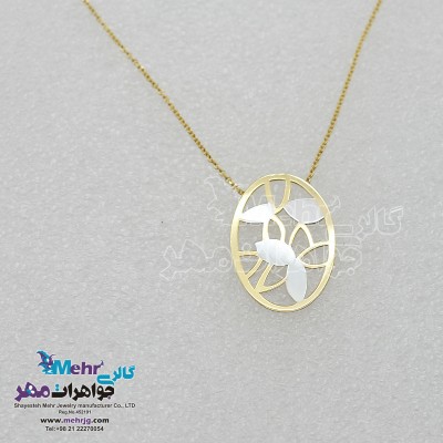 گردنبند طلا - طرح برگ ریزان