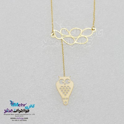 گردنبند طلا - طرح جغد
