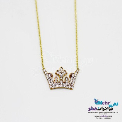گردنبند طلا - طرح تاج