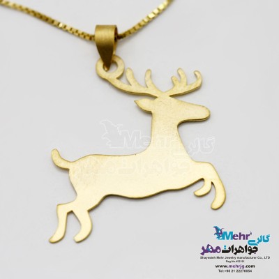 آویز طلا - طرح گوزن