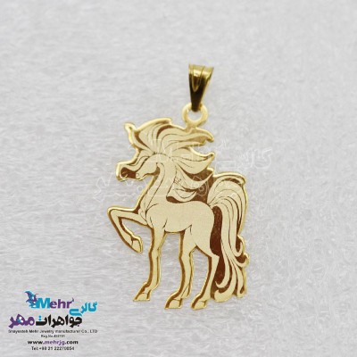 آویز طلا - طرح اسب