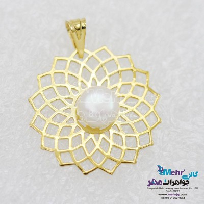 آویز طلا - طرح شمسه مروارید نشان