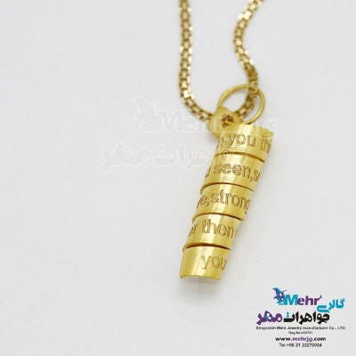 آویز طلا - طرح شجاع و قوی و باهوش