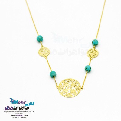 گردنبند طلا - طرح برگ