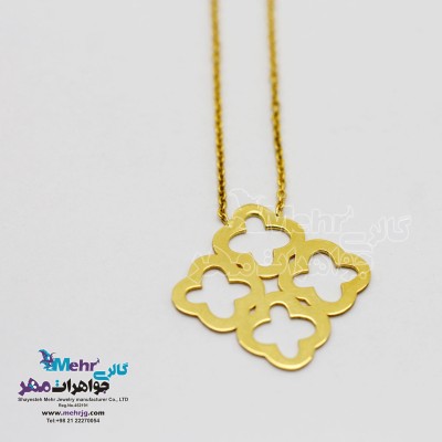 گردنبند طلا - طرح گل