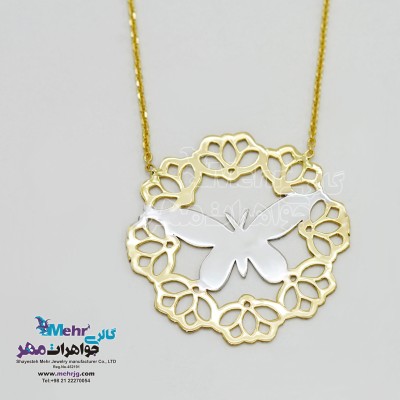 گردنبند طلا - طرح پروانه