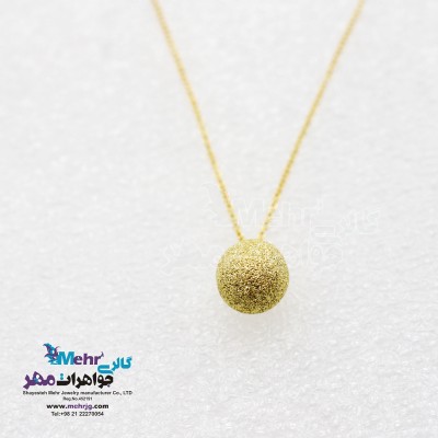 گردنبند طلا - طرح گوی تراش