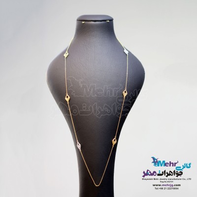 گردنبند رولباسی طلا - طرح توری
