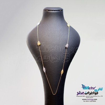 گردنبند رولباسی طلا - طرح قلب توری