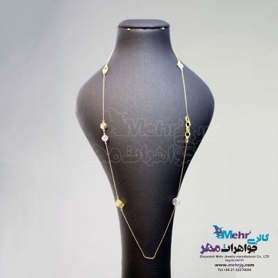 گردنبند رولباسی طلا - طرح توری