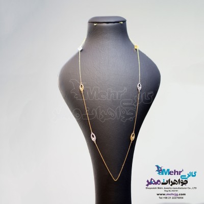 گردنبند رولباسی طلا - طرح توری