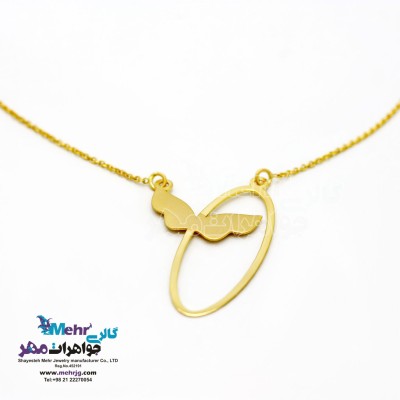 گردنبند طلا - طرح پروانه