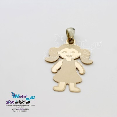 آویز طلا - طرح دختر بچه