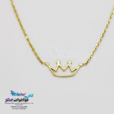 گردنبند طلا - طرح تاج
