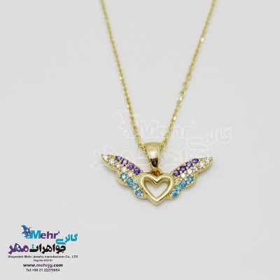 آویز طلا - طرح بال عشق