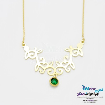 گردنبند طلا - طرح شاخه و برگ