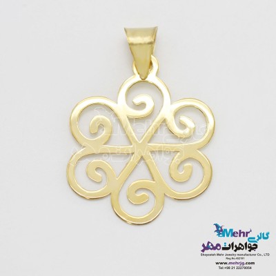 آویز طلا - طرح گل