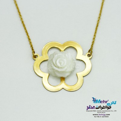 گردنبند طلا - طرح گل