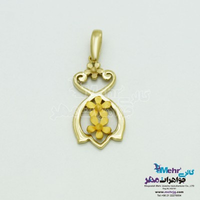 آویز طلا - طرح گل پنج برگ