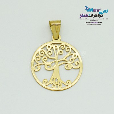 آویز طلا - طرح درخت زندگی